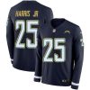 Nike Los Angeles Chargers #25 Chris Harris Jr Navy Blue Team Color Stitched NFL Limited Therma Long Sleeve Jersey
