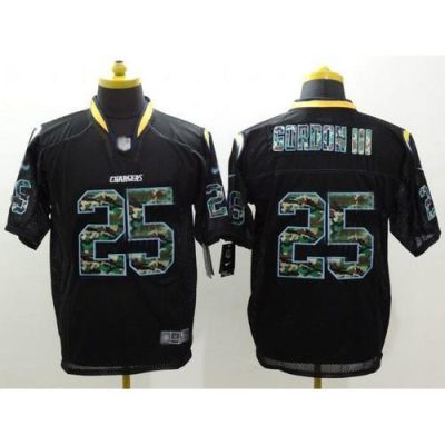 Nike Los Angeles Chargers #25 Melvin Gordon III Black Stitched NFL Elite Camo Fashion Jersey