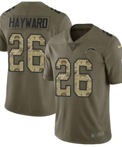 Nike Los Angeles Chargers #26 Casey Hayward Olive/Camo Stitched NFL Limited 2017 Salute To Service Jersey
