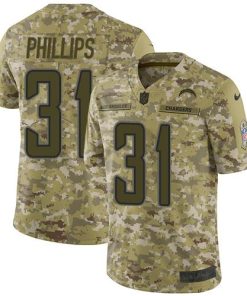 Nike Los Angeles Chargers #31 Adrian Phillips Camo Stitched NFL Limited 2018 Salute To Service Jersey