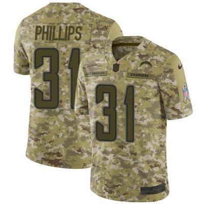 Nike Los Angeles Chargers #31 Adrian Phillips Camo Stitched NFL Limited 2018 Salute To Service Jersey