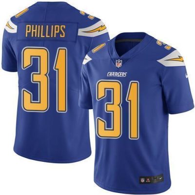 Nike Los Angeles Chargers #31 Adrian Phillips Electric Blue Stitched NFL Limited Rush Jersey