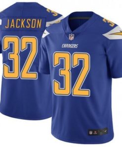 Nike Los Angeles Chargers #32 Justin Jackson Electric Blue Stitched NFL Limited Rush Jersey