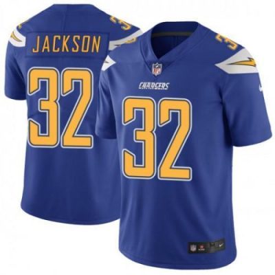 Nike Los Angeles Chargers #32 Justin Jackson Electric Blue Stitched NFL Limited Rush Jersey