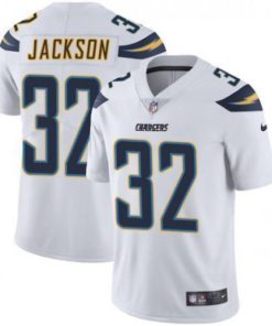 Nike Los Angeles Chargers #32 Justin Jackson White Stitched NFL Vapor Untouchable Limited Jersey