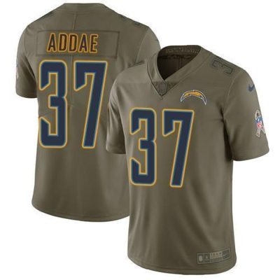 Nike Los Angeles Chargers #37 Jahleel Addae Olive Stitched NFL Limited 2017 Salute To Service Jersey