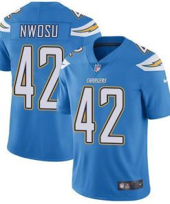 Nike Los Angeles Chargers #42 Uchenna Nwosu Electric Blue Alternate Stitched NFL Vapor Untouchable Limited Jersey
