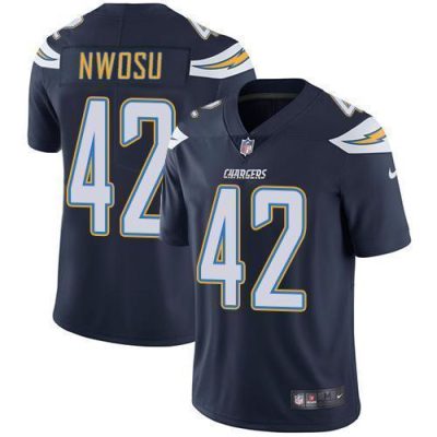 Nike Los Angeles Chargers #42 Uchenna Nwosu Navy Blue Team Color Stitched NFL Vapor Untouchable Limited Jersey