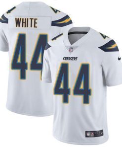 Nike Los Angeles Chargers #44 Kyzir White White Stitched NFL Vapor Untouchable Limited Jersey