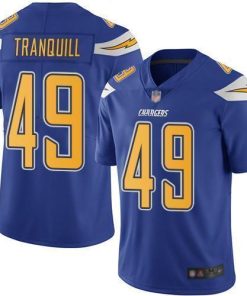 Nike Los Angeles Chargers #49 Drue Tranquill Electric Blue Stitched NFL Limited Rush Jersey