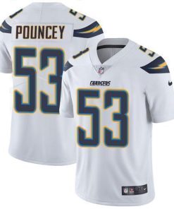 Nike Los Angeles Chargers #53 Mike Pouncey White Stitched NFL Vapor Untouchable Limited Jersey