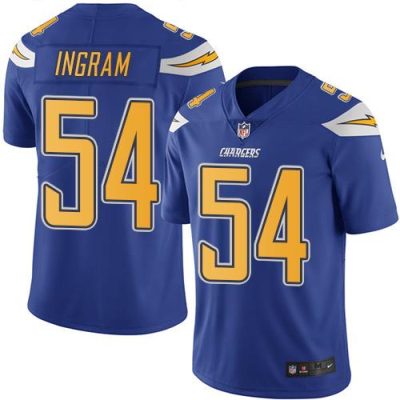 Nike Los Angeles Chargers #54 Melvin Ingram Electric Blue Stitched NFL Limited Rush Jersey