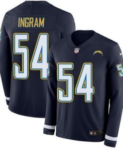 Nike Los Angeles Chargers #54 Melvin Ingram Navy Blue Team Color Stitched NFL Limited Therma Long Sleeve Jersey