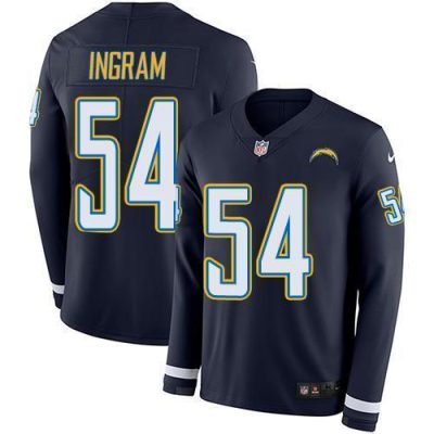 Nike Los Angeles Chargers #54 Melvin Ingram Navy Blue Team Color Stitched NFL Limited Therma Long Sleeve Jersey