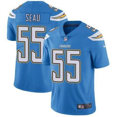 Nike Los Angeles Chargers #55 Junior Seau Electric Blue Alternate Stitched NFL Vapor Untouchable Limited Jersey