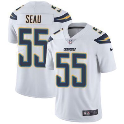 Nike Los Angeles Chargers #55 Junior Seau White Stitched NFL Vapor Untouchable Limited Jersey