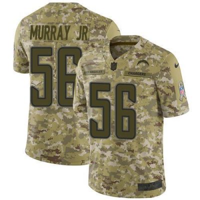 Nike Los Angeles Chargers #56 Kenneth Murray Jr Camo Stitched NFL Limited 2018 Salute To Service Jersey