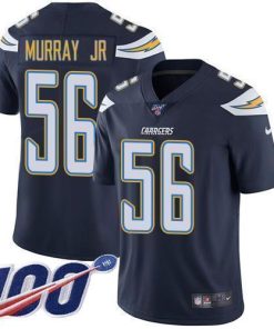 Nike Los Angeles Chargers #56 Kenneth Murray Jr Navy Blue Team Color Stitched NFL 100th Season Vapor Untouchable Limited Jersey
