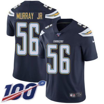 Nike Los Angeles Chargers #56 Kenneth Murray Jr Navy Blue Team Color Stitched NFL 100th Season Vapor Untouchable Limited Jersey