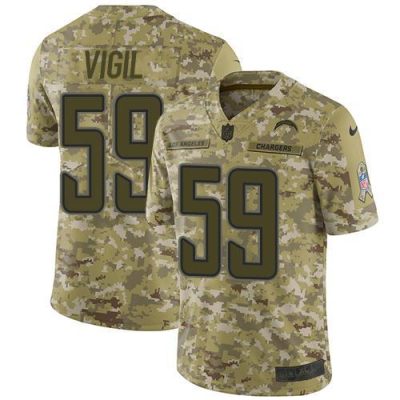 Nike Los Angeles Chargers #59 Nick Vigil Camo Stitched NFL Limited 2018 Salute To Service Jersey