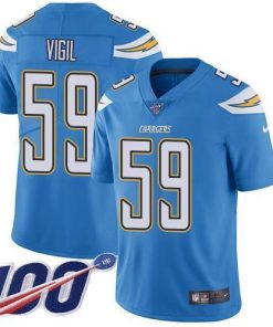 Nike Los Angeles Chargers #59 Nick Vigil Electric Blue Alternate Stitched NFL 100th Season Vapor Untouchable Limited Jersey