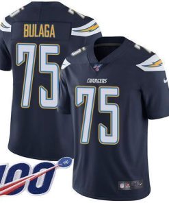 Nike Los Angeles Chargers #75 Bryan Bulaga Navy Blue Team Color Stitched NFL 100th Season Vapor Untouchable Limited Jersey
