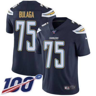 Nike Los Angeles Chargers #75 Bryan Bulaga Navy Blue Team Color Stitched NFL 100th Season Vapor Untouchable Limited Jersey