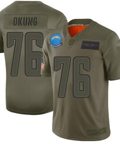 Nike Los Angeles Chargers #76 Russell Okung Camo Stitched NFL Limited 2019 Salute To Service Jersey
