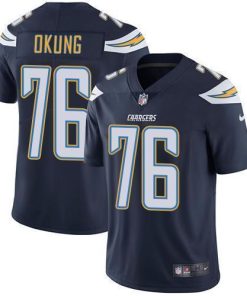 Nike Los Angeles Chargers #76 Russell Okung Navy Blue Team Color Stitched NFL Vapor Untouchable Limited Jersey