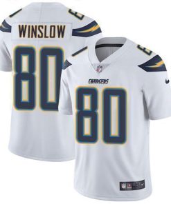 Nike Los Angeles Chargers #80 Kellen Winslow White Stitched NFL Vapor Untouchable Limited Jersey
