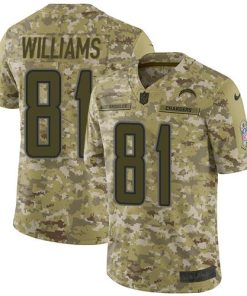 Nike Los Angeles Chargers #81 Mike Williams Camo Stitched NFL Limited 2018 Salute To Service Jersey