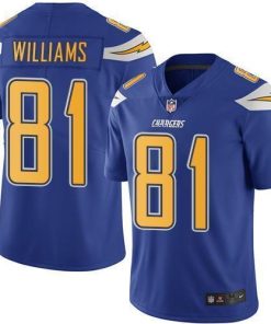 Nike Los Angeles Chargers #81 Mike Williams Electric Blue Stitched NFL Limited Rush Jersey