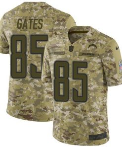 Nike Los Angeles Chargers #85 Antonio Gates Camo Stitched NFL Limited 2018 Salute To Service Jersey