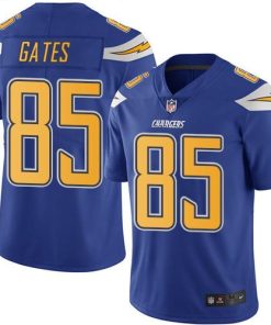 Nike Los Angeles Chargers #85 Antonio Gates Electric Blue Stitched NFL Limited Rush Jersey