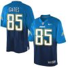 Nike Los Angeles Chargers #85 Antonio Gates Electric Blue/Navy Blue Stitched NFL Elite Fadeaway Fashion Jersey