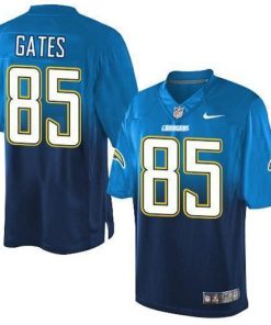 Nike Los Angeles Chargers #85 Antonio Gates Electric Blue/Navy Blue Stitched NFL Elite Fadeaway Fashion Jersey