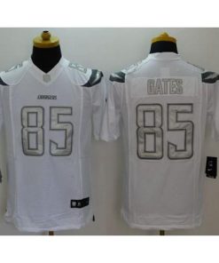Nike Los Angeles Chargers #85 Antonio Gates White Stitched NFL Limited Platinum Jersey