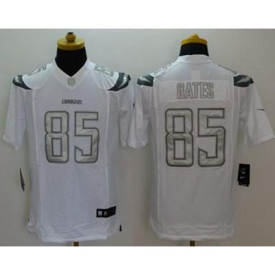 Nike Los Angeles Chargers #85 Antonio Gates White Stitched NFL Limited Platinum Jersey