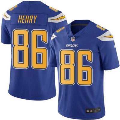 Nike Los Angeles Chargers #86 Hunter Henry Electric Blue Stitched NFL Limited Rush Jersey