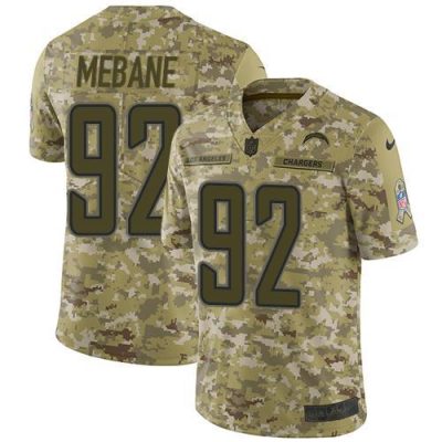 Nike Los Angeles Chargers #92 Brandon Mebane Camo Stitched NFL Limited 2018 Salute To Service Jersey