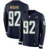 Nike Los Angeles Chargers #92 Brandon Mebane Navy Blue Team Color Stitched NFL Limited Therma Long Sleeve Jersey