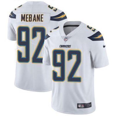 Nike Los Angeles Chargers #92 Brandon Mebane White Stitched NFL Vapor Untouchable Limited Jersey
