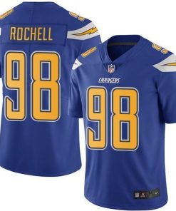 Nike Los Angeles Chargers #98 Isaac Rochell Electric Blue Stitched NFL Limited Rush Jersey