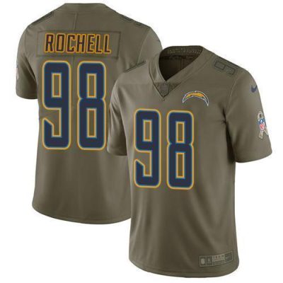 Nike Los Angeles Chargers #98 Isaac Rochell Olive Stitched NFL Limited 2017 Salute To Service Jersey