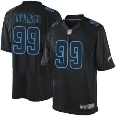 Nike Los Angeles Chargers #99 Jerry Tillery Black Stitched NFL Impact Limited Jersey