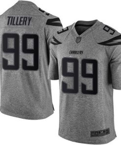 Nike Los Angeles Chargers #99 Jerry Tillery Gray Stitched NFL Limited Gridiron Gray Jersey