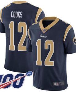 Nike Los Angeles Rams #12 Brandin Cooks Navy Blue Team Color Stitched NFL 100th Season Vapor Limited Jersey