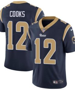 Nike Los Angeles Rams #12 Brandin Cooks Navy Blue Team Color Stitched NFL Vapor Untouchable Limited Jersey