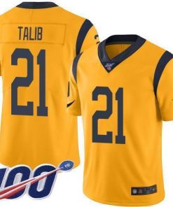 Nike Los Angeles Rams #21 Aqib Talib Gold Stitched NFL Limited Rush 100th Season Jersey