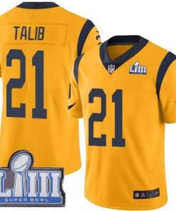Nike Los Angeles Rams #21 Aqib Talib Gold Super Bowl LIII Bound Stitched NFL Limited Rush Jersey